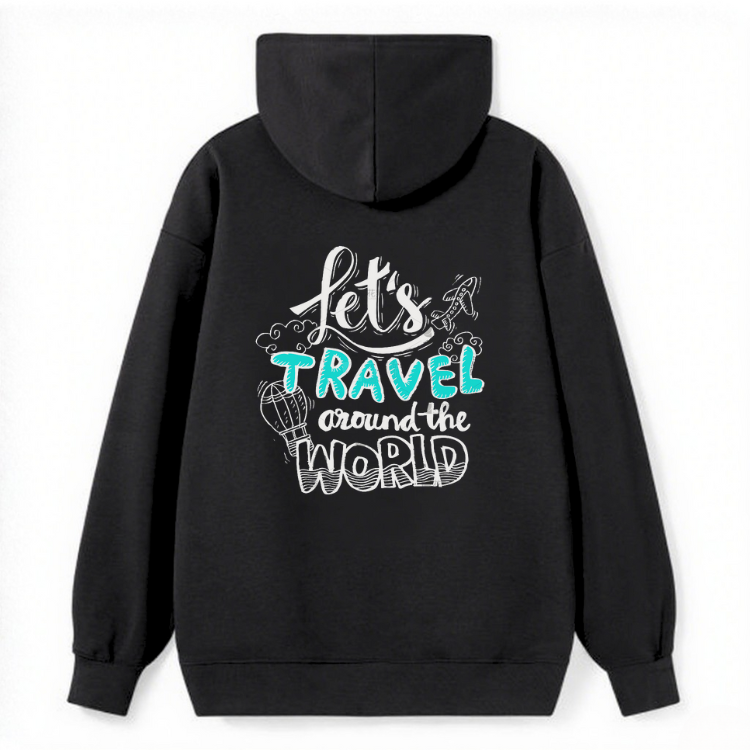 Let's Travel Around the World Classic Hoodie - Image 6