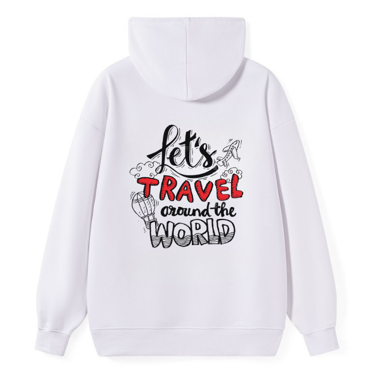 Let's Travel Around the World Classic Hoodie - Image 7