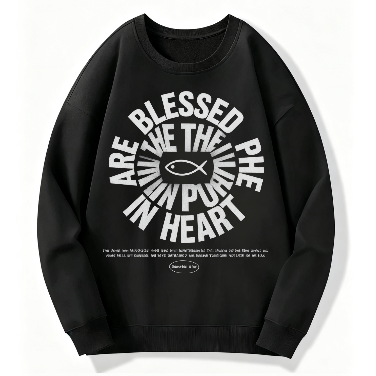 Blessed in Pure Heart Sweatshirt - Image 4