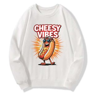 Cheesy Vibes Hot Dog Sweatshirt