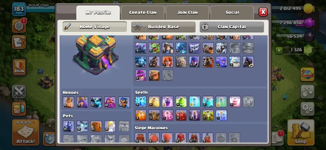 Clash Of Clans |TH 14 Full Max, Defense Max, Wall Max,1343 League medal, Change Name 500Gems, Magic Items, Lifetime Warrant - Image 3