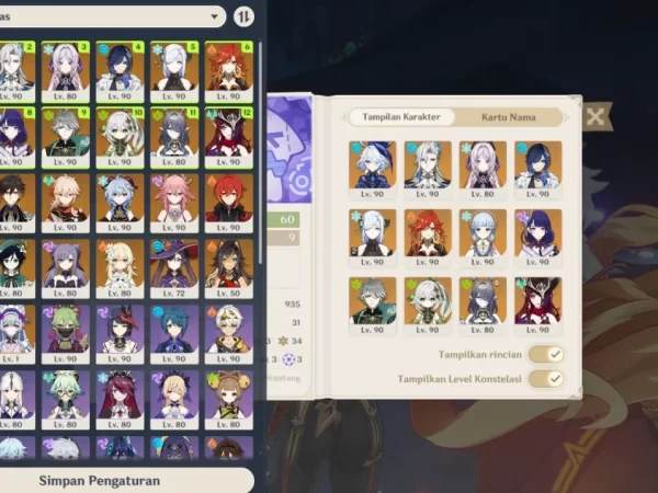 Genshin Impact | ASIA|AR 60|20 Limited + 6 Skin+10 [5's Weapon] Shenhe C2+Skin, Furina, Mavuika, Yelan+Skin|MC Female|Take Email|Check SS